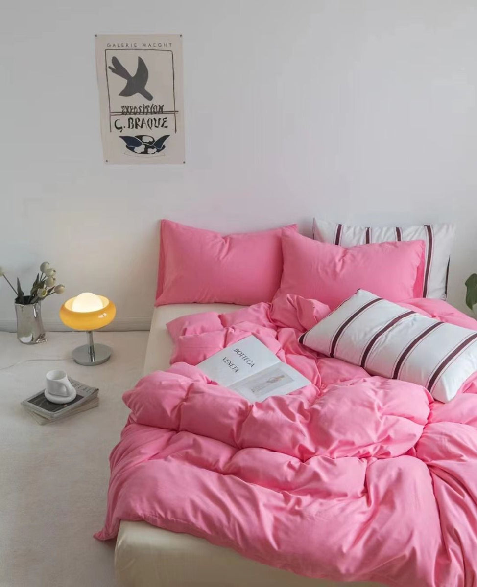 Duvet cover Unicolor Rosa Edecor Hogar