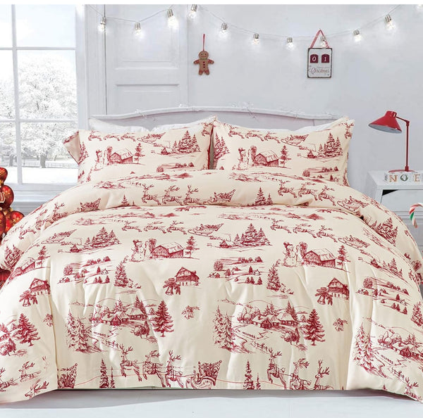 Duvet Cover Navidad roja + fundas