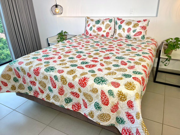 Quilt Navidad piñas