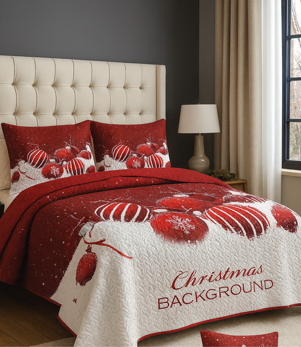 Quilt Navideño Christmas + fundas + fundas de cojines