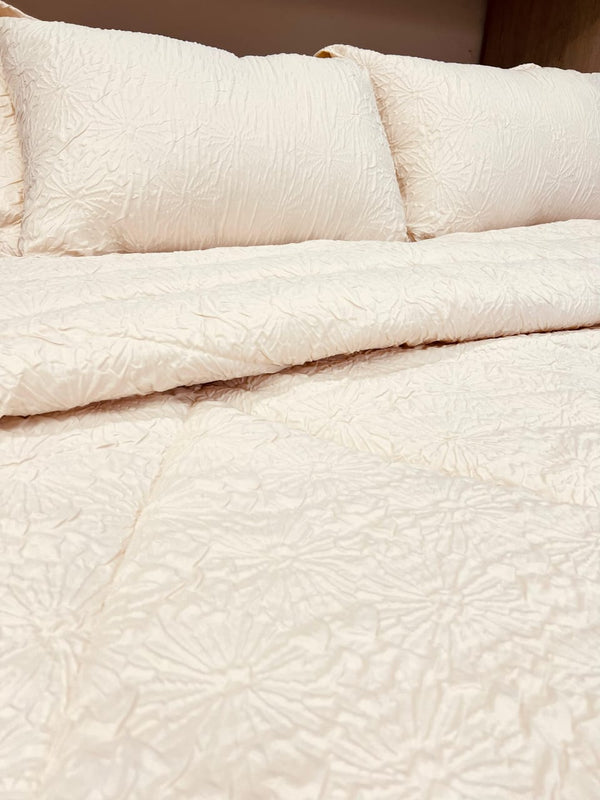 Edredón textura Boho beige