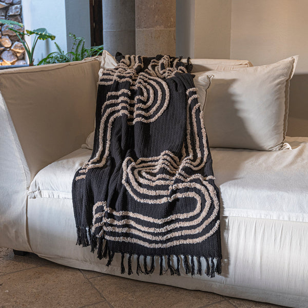 Throw / Pie de cama mumbai negro