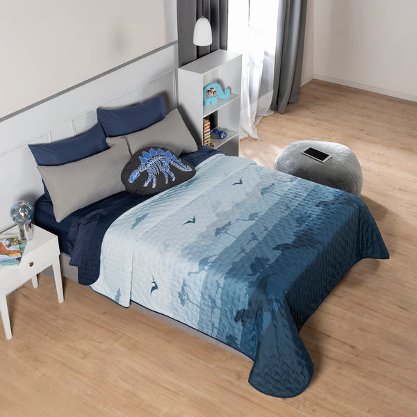 Quilt Jurassic blue doble faz