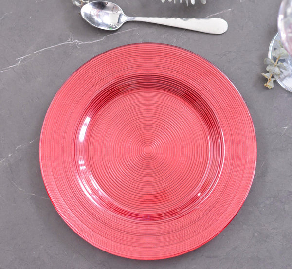 Plato base basic rojo