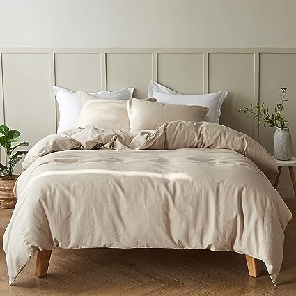 Duvet cover Mezcla algodon y lino frances + fundas de almohada (En diferentes colores)