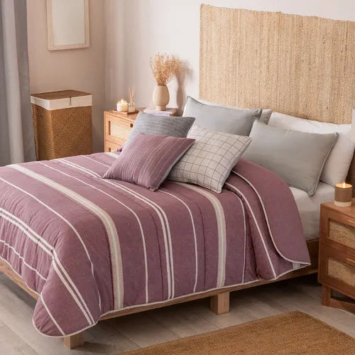 Set Edredón + fundas + Cojines + Throw o pie de cama Blush