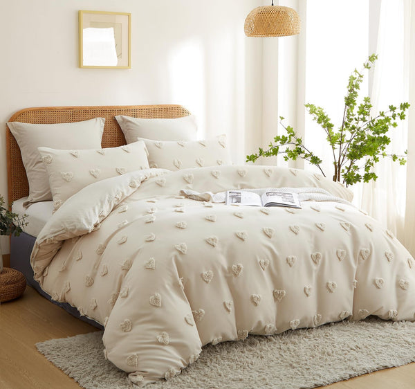 Duvet cover boho hearts + fundas de almohada