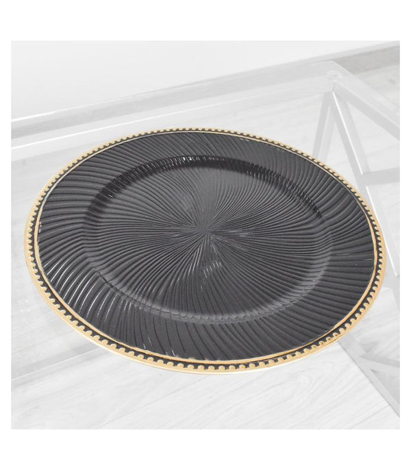 Plato base Elegant Black gold
