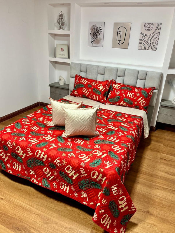 Quilt ho ho ho + fundas almohada + fundas de cojín