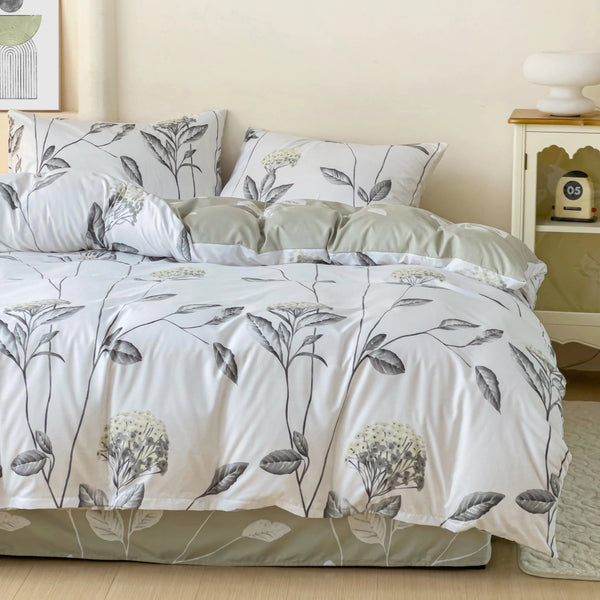 Duvet cover doble faz + fundas arbustos floral