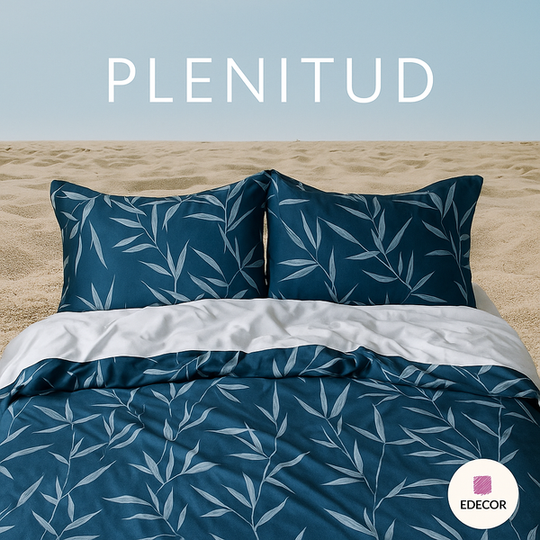 Duvet Cover + fundas doble faz plenitud bambú oscuro