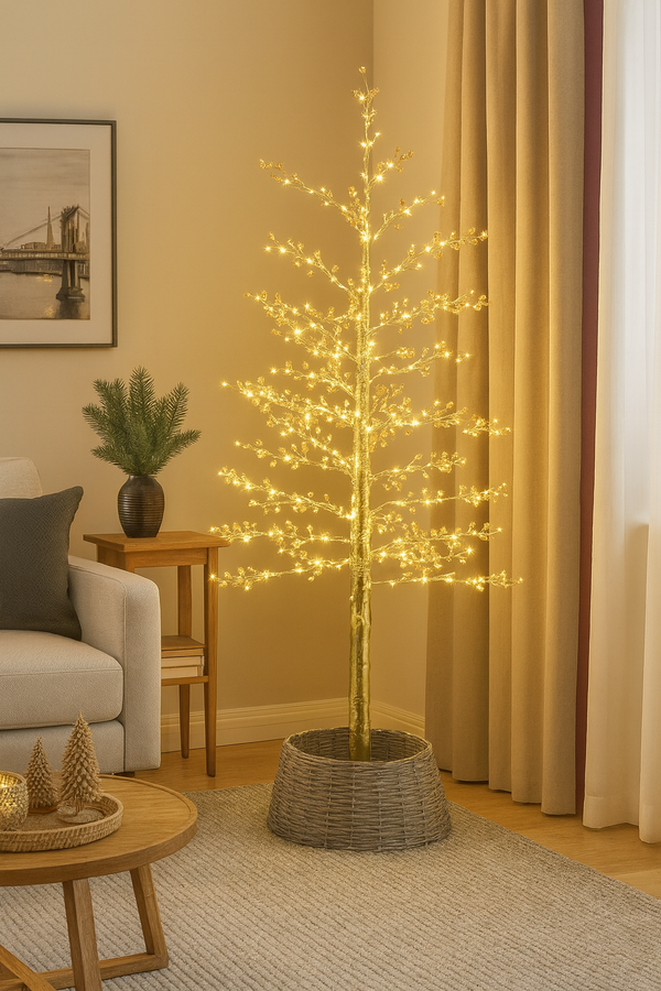 Árbol chamizo de Navidad golden spark