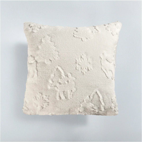 Funda de Cojin relieve árboles navideños