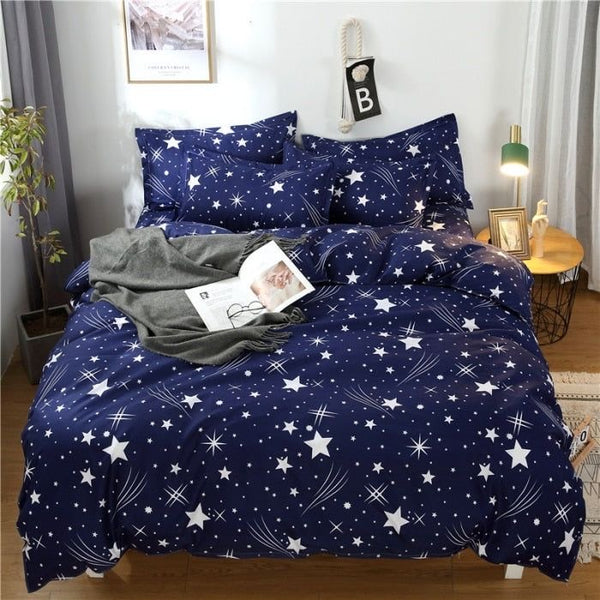 Edredón Print white stars