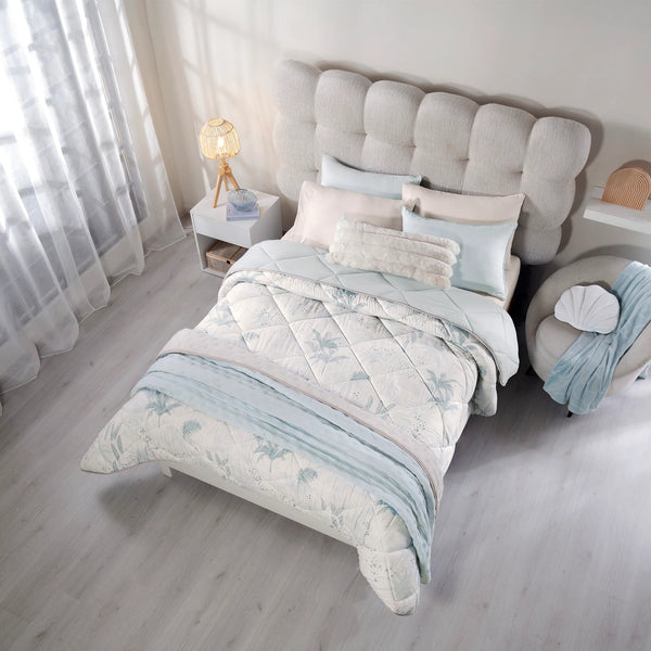 Combo Edredón doble faz Oasis + quilt doble faz + fundas + cojin