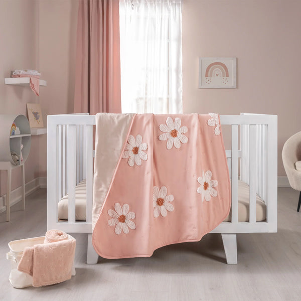 Quilt Manta Cuna en relieve Margarita