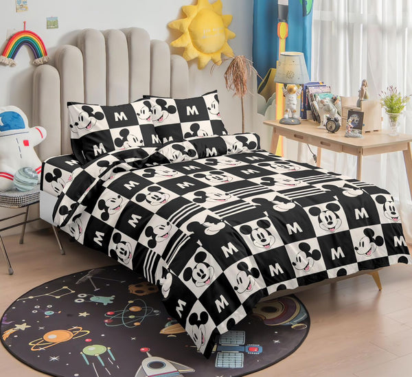 Edredón Print Mickey Mouse Black and white