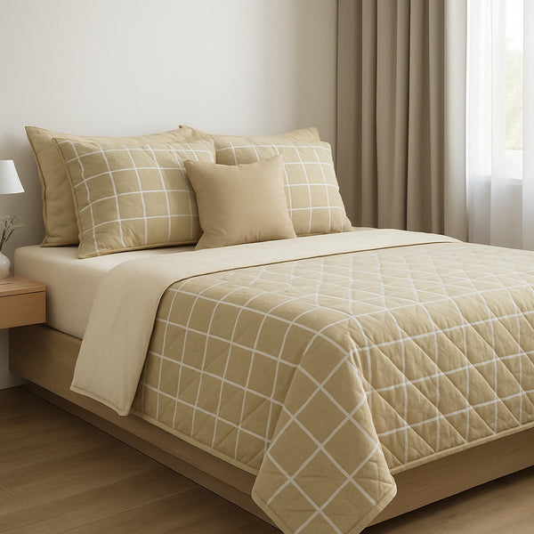 Quilt / Colcha neutral beige