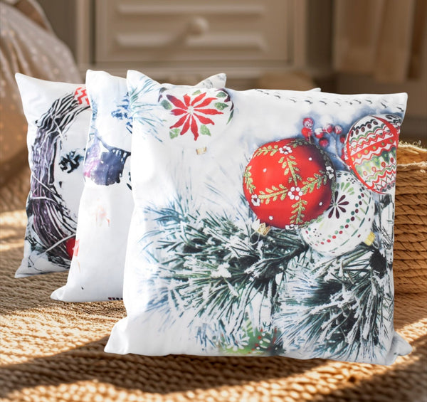 Fundas Cojin Esferas Navideñas