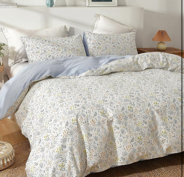 Duvet cover algodón primaveral + fundas de almohada (En diferentes colores)