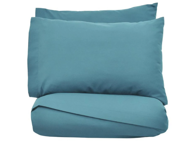 Juego de sabanas Microfibra Liso Aqua
