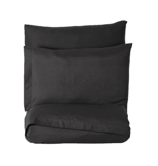 Juego de sabanas viasoft Liso Negro