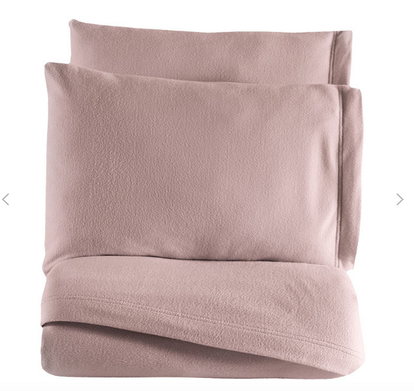 Juego de sabanas Polar (tela cobija super suave) palo de rosa