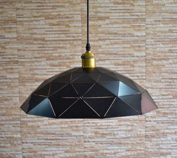 Lámpara colgante geometric negra