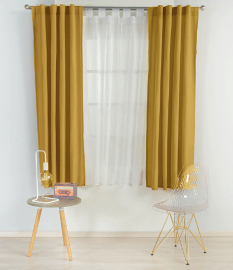 Cortinas Ligeras Mostaza